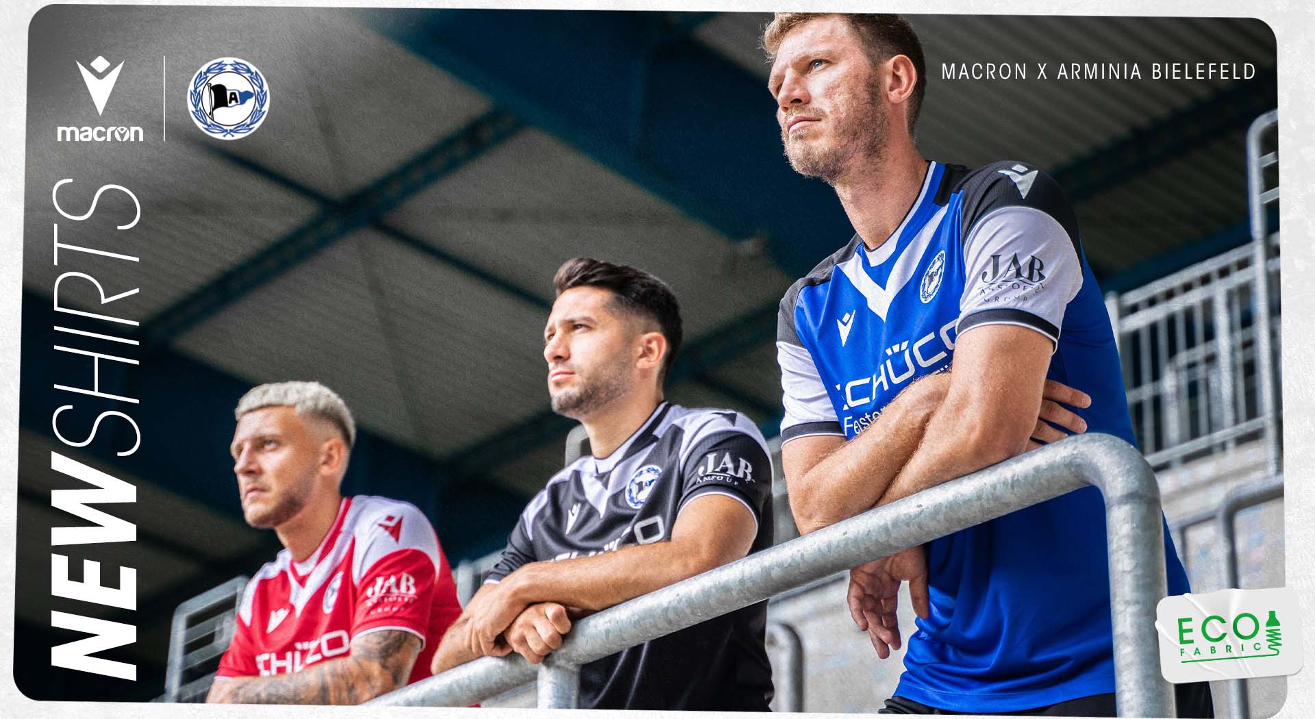 Presentate le tre nuove maglie dell’Arminia Bielefeld per la stagione 2023-2024